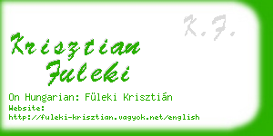 krisztian fuleki business card